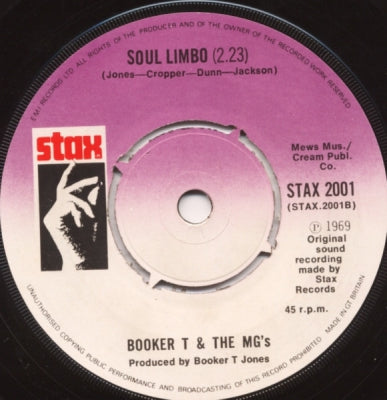 BOOKER T. & THE M.G.'S - Time Is Tight / Soul Limbo