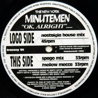 THE NEW YORK MINUTEMEN - OK, Alright......