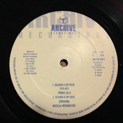 PRINCE ALLAH & ROD TAYLOR - Heaven Is My Roof / Don't Give It Up