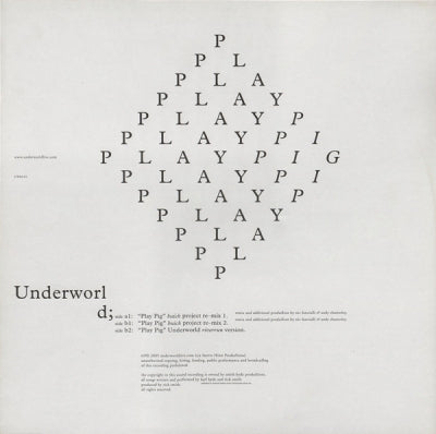 UNDERWORLD - Play Pig