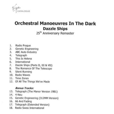 OMD (ORCHESTRAL MANOEUVRES IN THE DARK) - Dazzle Ships