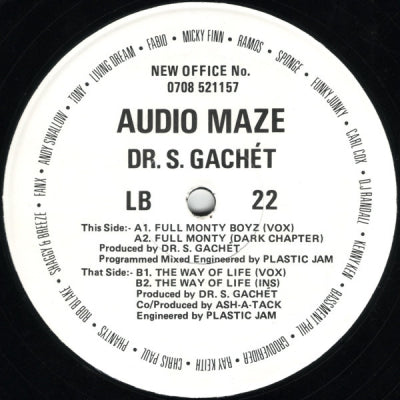 AUDIO MAZE & DR. S. GACHéT - Full Monty Boyz / The Way Of Life
