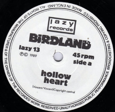 BIRDLAND - Hollow Heart / Sugar Blood