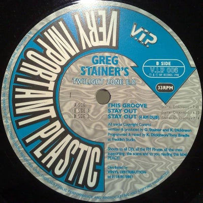 GREG STAINER - Twilight Zone E.P.