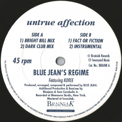 BLUE JEAN'S REGIME - Untrue Affection