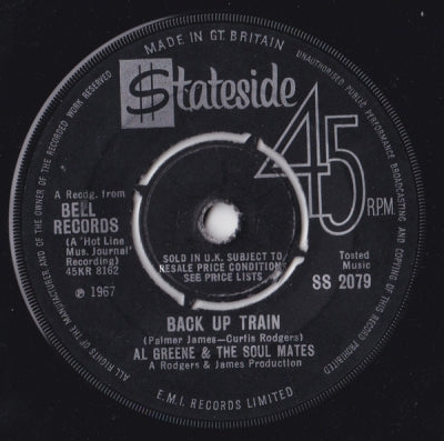 AL GREENE & THE SOUL MATES - Back Up Train / Don't Leave Me