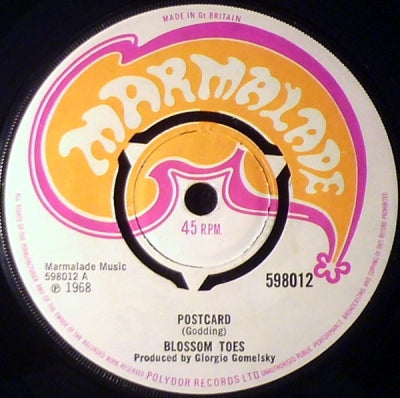 BLOSSOM TOES - Postcard / Everyone's Leaving Me Now.