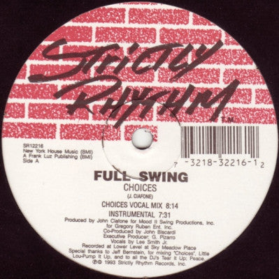 FULL SWING - Choices / Freestyle Groove / Fierce Dancin