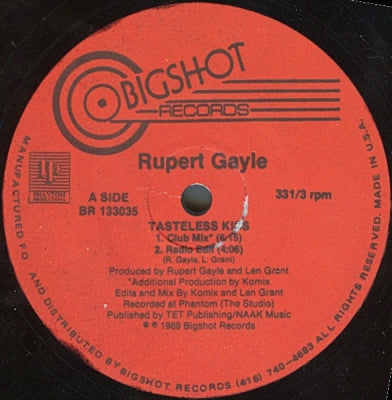 RUPERT GAYLE - Tasteless Kiss