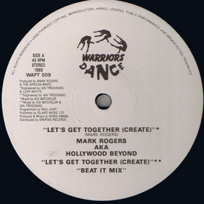 MARK ROGERS AKA HOLLYWOOD BEYOND - Let's Get Together (Create) / I Promise