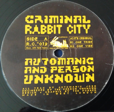 AUTOMANIC AND PERSON UNKNOWN - Criminal