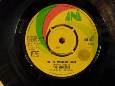 THE MIRETTES - In The Midnight Hour / To Love Somebody