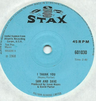SAM & DAVE - I Thank You / Wrap It Up