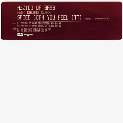 AZZIDO DA BASS FEAT. ROLAND CLARK - Speed (Can You Feel It?)