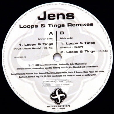 JENS - Loops & Tings (Remixes)