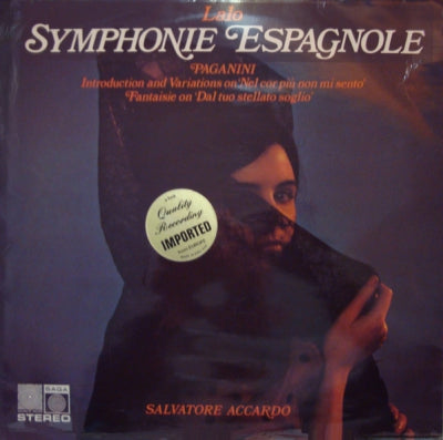LALO, PAGANINI, SALVATORE ACCARDO - Symphonie Espagnole / Introductino And Variations On 'Nel Cor Piu On Mi Sento' / Fantasie On 'Dal Tu