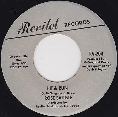 ROSE BATTISTE - I Miss My Baby / Hit & Run