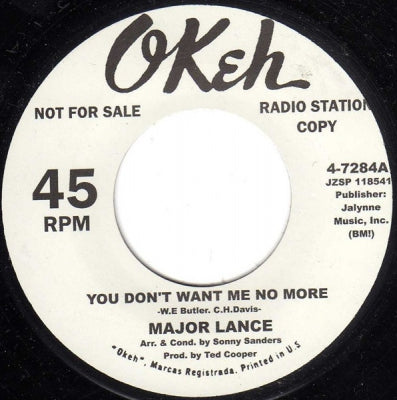 MAJOR LANCE / SANDI SHELDON - You Don't Want Me No More / You're Gonna Make Me Love You