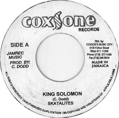 SKATALITES / SOUL VENDORS - King Solomon / Pe-Da-Pa