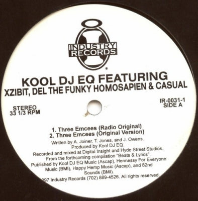 KOOL DJ EQ FEATURING XZIBIT, DEL THE FUNKY HOMOSAPIEN & CASUAL - Three Emcees