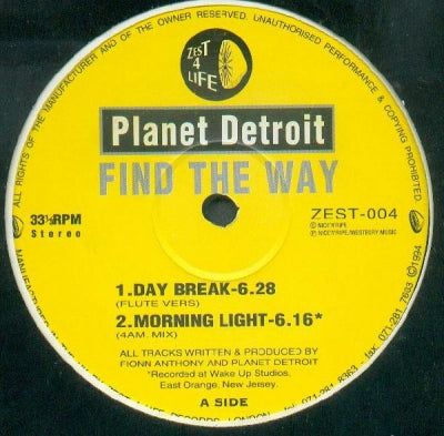 PLANET DETROIT - Find The Way