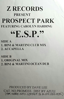 PROSPECT PARK FEAT CAROLYN HARDING - E.S.P.