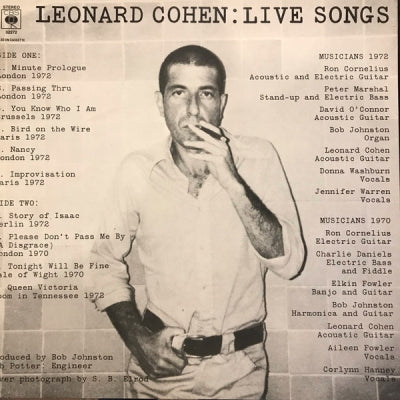 LEONARD COHEN - Live Songs