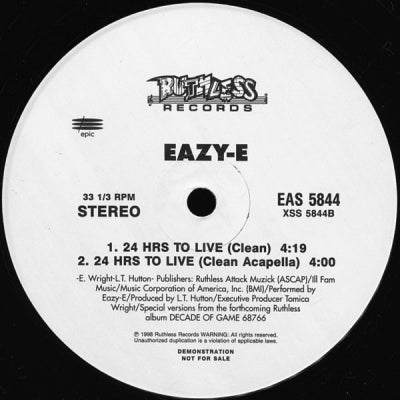 EAZY-E - 24 Hours To Live