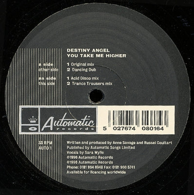 DESTINY ANGEL - You Take Me Higher