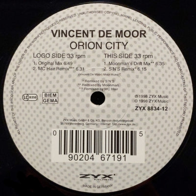 VINCENT DE MOOR - Orion City