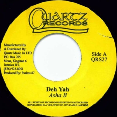 ASHA B - Deh Yah / Dub Version
