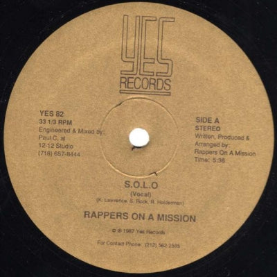 RAPPERS ON A MISSION - S.O.L.O.