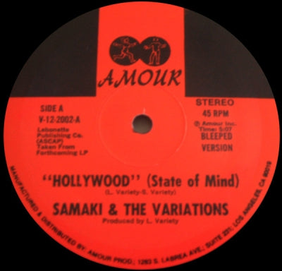 SAMAKI & THE VARIATIONS - Hollywood (State Of Mind) / Can't Stop The Break (Cartoon Series)