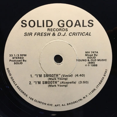 SIR FRESH & DJ CRITICAL - I'm Smooth