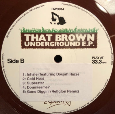 SPUTNIK BROWN - That Brown Underground E.P.