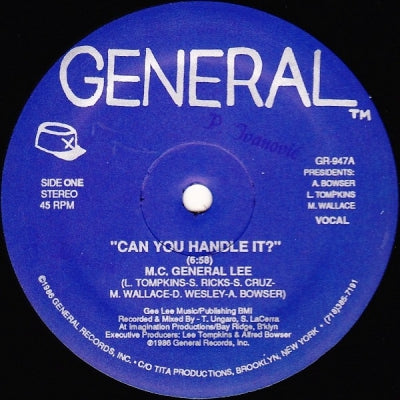 M.C. GENERAL LEE - Can You Handle It?