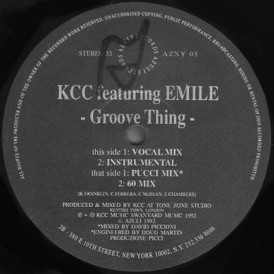 KCC FEATURING EMILE - Groove Thing