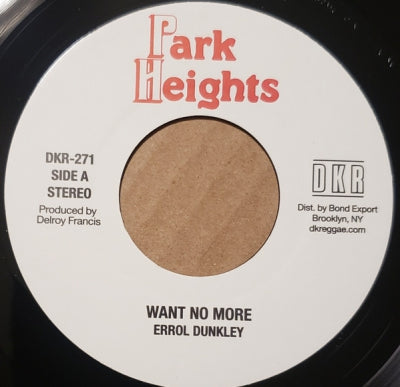 ERROL DUNKLEY - Want No More