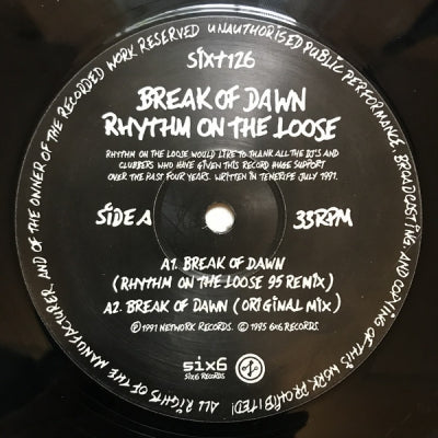 RHYTHM ON THE LOOSE - Break Of Dawn