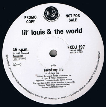 LIL LOUIS & THE WORLD - Saved My Life