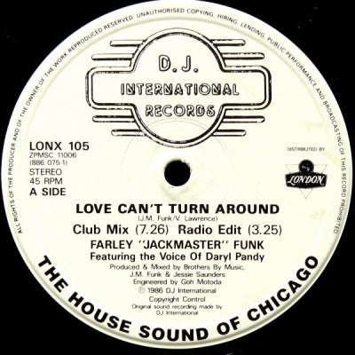 FARLEY 'JACKMASTER' FUNK - Love Can't Turn Around