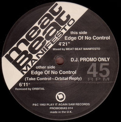 MEAT BEAT MANIFESTO - Edge Of No Control