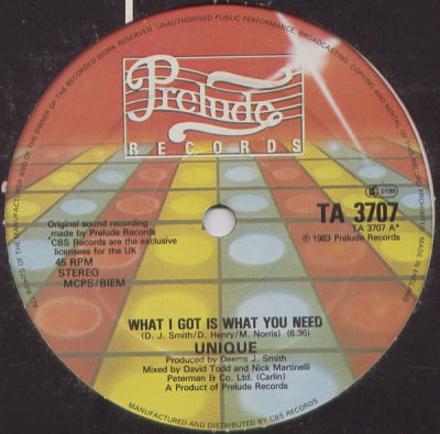 UNIQUE - What I Got Is What You Need