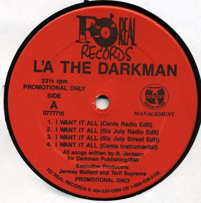 L'A THE DARKMAN - I Want It All