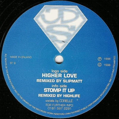 J.D.S. FEAT. CORELLE - Higher Love / Stomp It Up (Remixes)