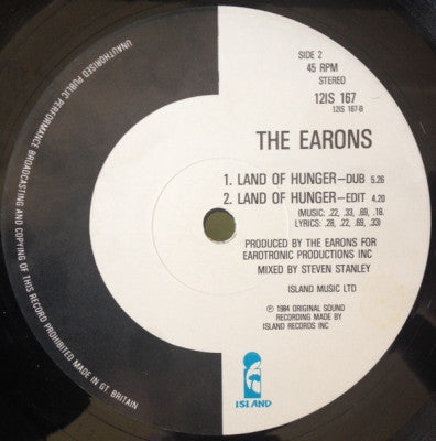 THE EARONS - Land Of Hunger
