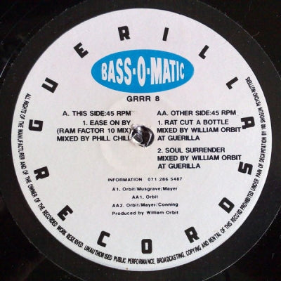 BASS-O-MATIC - Ease On By / Rat Cut A Bottle / Soul Surrender