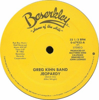 GREG KIHN BAND - Jeopardy (dance mixes)