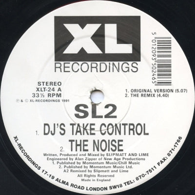SL2 - Dj's Take Control / Way In My Brain / The Noise