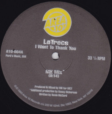 LATRECE - I want to thank you